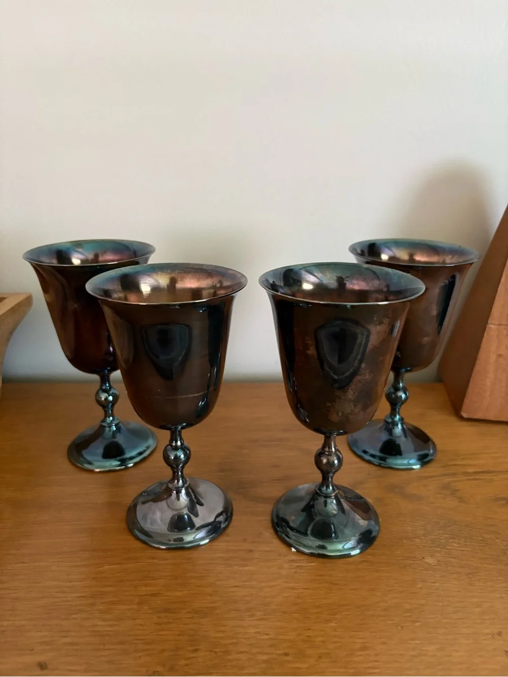 Four Silver Plated Goblet - Home Accents